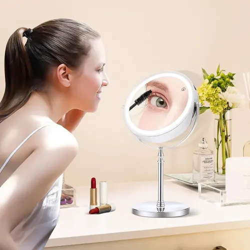Espejo Maquillaje Iluminado Con Aumento 20x