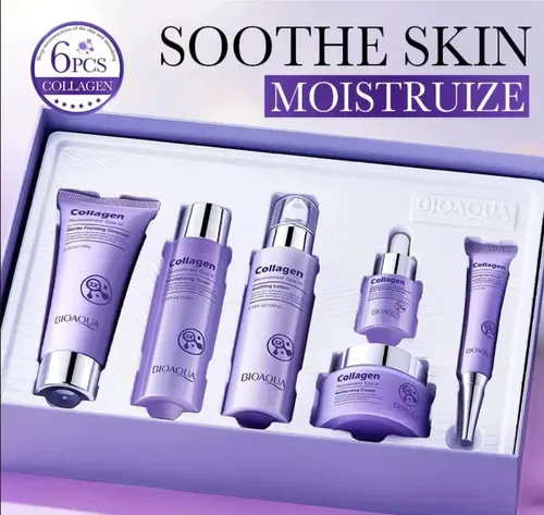 Set 6 En 1 Bioaqua Cuidado Facial Skincare Colageno
