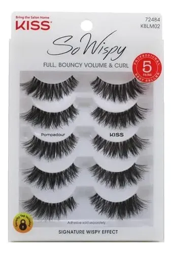 Pestañas Postizas Kiss So Wispy Pompadour 15 Pares Pack 3