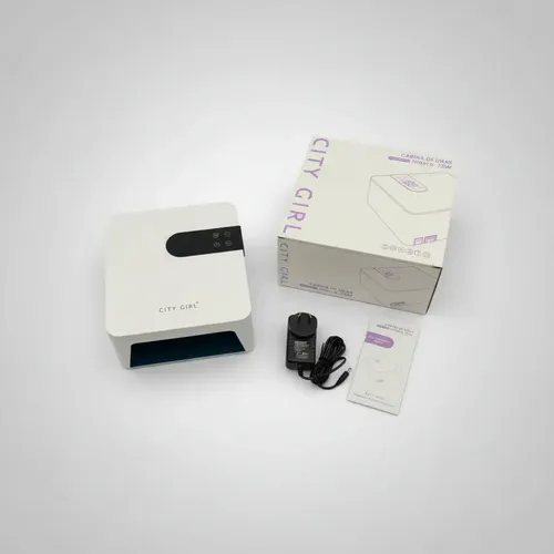 Cabina Uñas Lámpara Secado Rapido Uvled 72w City Girl Blanco