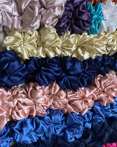 Scrunchies Saten -pack X 80 Unidades- Scrunchies Pack Mayori