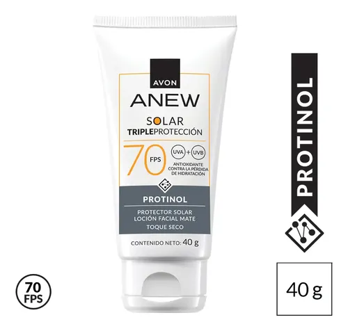 Avon Anew Protector Solar Facial Fps 70 Efecto Mate Protinol