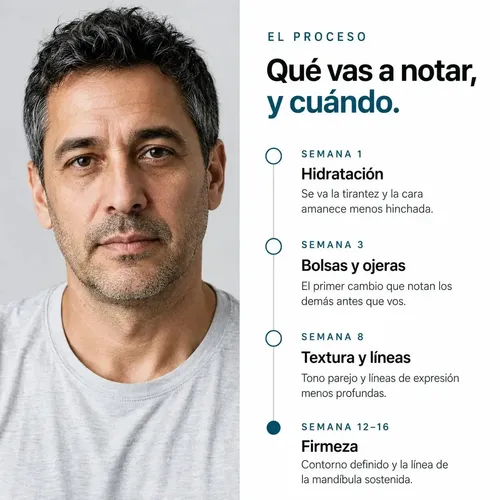Kit Facial Antiedad Hombre Ácido Hialurónico Colágeno Vitamina C Azuya