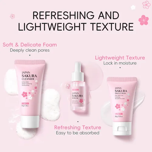 Set De Cuidado Facial Laikou Japón 3pzs Hidratante Anti-edad