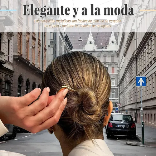 4 Pcs Francés Palillos Cabello Accesorio Cabello Mujer De U