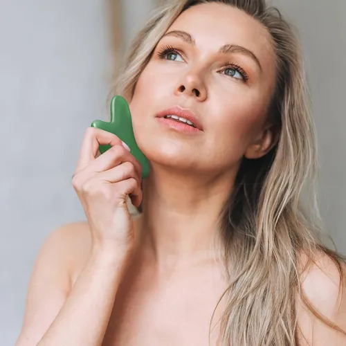 Piedra Gua Sha Jade Para Masaje Facial Y Corporal