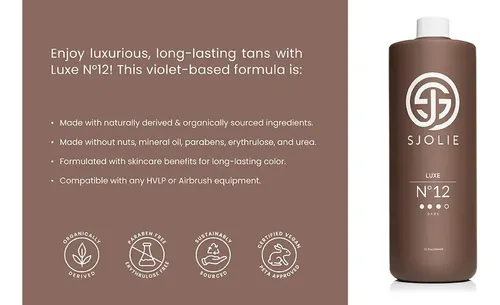 Autobronceador Sjolie Sunless Luxe Nº12 Mezcla Oscura 946 Ml