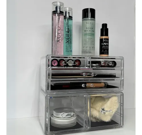 Organizadores Acrílicos Maquillajes Esmaltes Cajones Set X2
