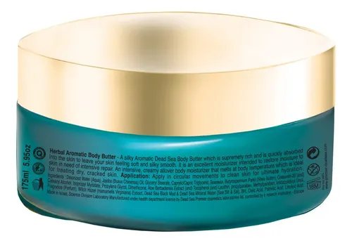 Manteca Corporal Premier Dead Sea Aromatic 175 Ml Para Mujeres Y