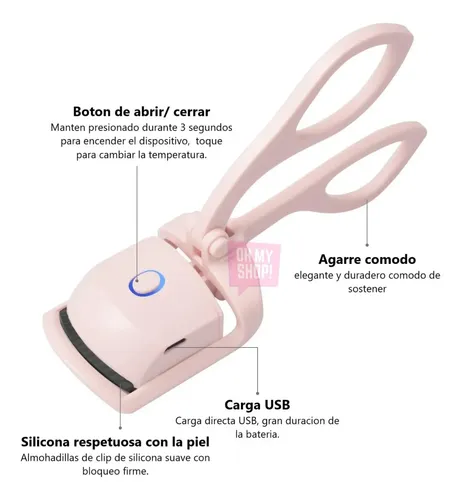 Arqueador Rizador Pestañas Electrico Carga Usb Portatil