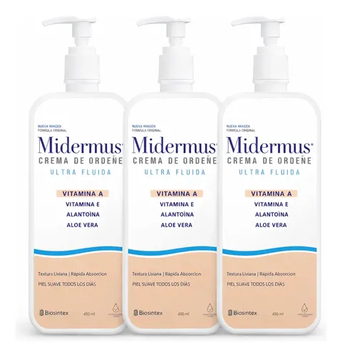 Pack X3 Crema De Ordeñe Midermus Ultra Fluida 450ml