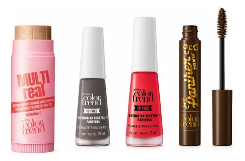 Kit Maquillaje Avon Color Trend: Barra, Esmaltes Y Máscara