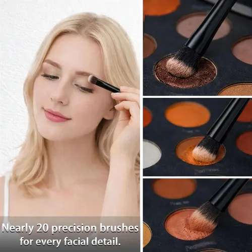 Set De Brochas De Maquillaje Yolygir 32 Unidades Negro