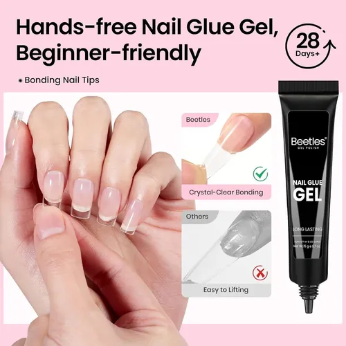 Kit De Uñas En Gel Beetles Flat-x 320 Piezas 16 Tallas Con
