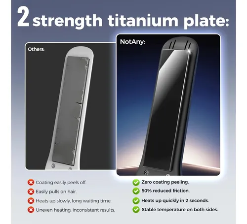 Plancha De Pelo Notany Inalámbrica 2 En 1 De Titanio Usb-c