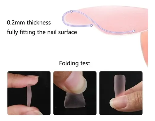 Tips Mely X 300 Matte Color  Nude Rosa Bebe Press On  Fc