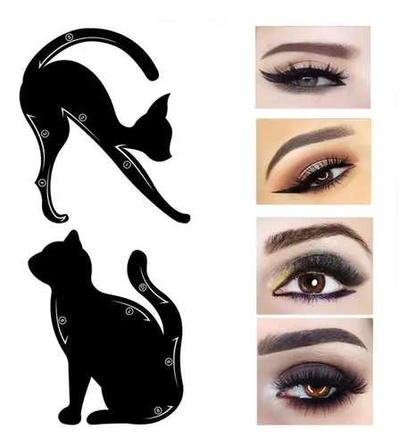 Plantilla Delineador Cat Line Para Maquillaje Gatuno Color Negro