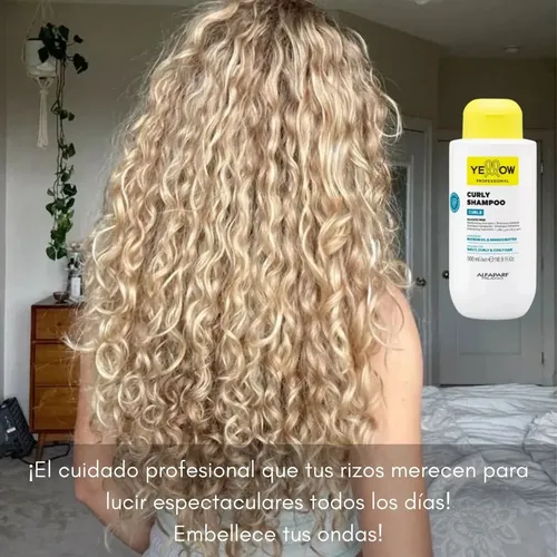Shampoo Alfaparf Yellow Curly Rulos Sin Sulfatos Hidrata 500