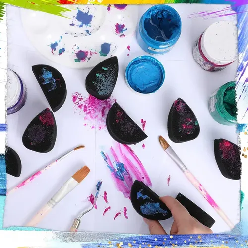 Esponja De Pintura Facial Con Pétalos Ovalados Y Semicircula