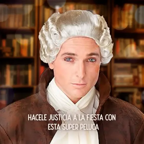 Peluca Juez Ingles Luis Xv Noble Cotillon Disfraz