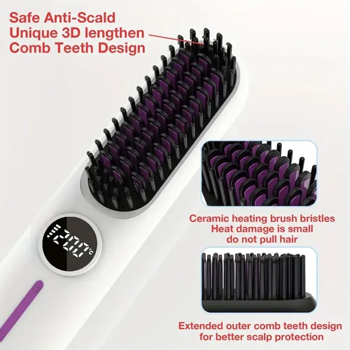Plancha De Pelo Liso Multifuncional Eléctrica Hot Comb