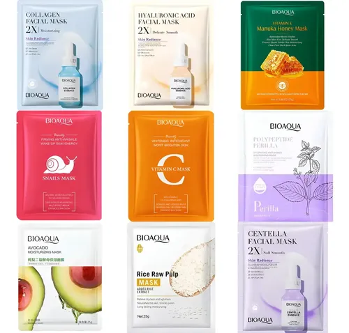Set De Mascarilla Faciale Bioaqua X5 Unidades Variado