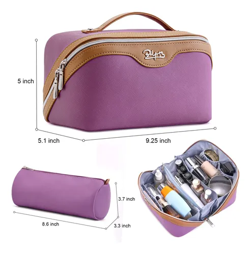 Neceser Organizador De Maquillaje Boyatu 3 Unidades Morado