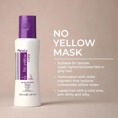 Mascarilla Fanola No Yellow 3.38oz Con Pigmentos Violetas