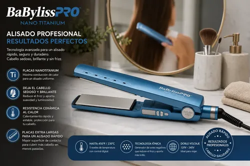 Planchita De Pelo Babylisspro Nano Titanium 4094