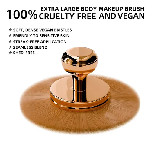 Brocha Autobronceadora Goerti Extra Grande Kabuki Para Cuerp