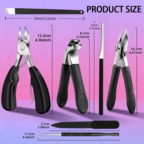 Ry. J23 Kit De Cuidado De Uñas De 6 Piezas Inoxidable De /cj