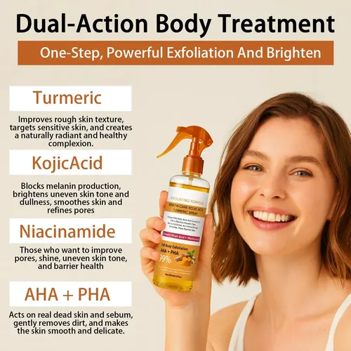 Spray Exfoliante De Cúrcuma Para El Cuidado Corporal De Quer