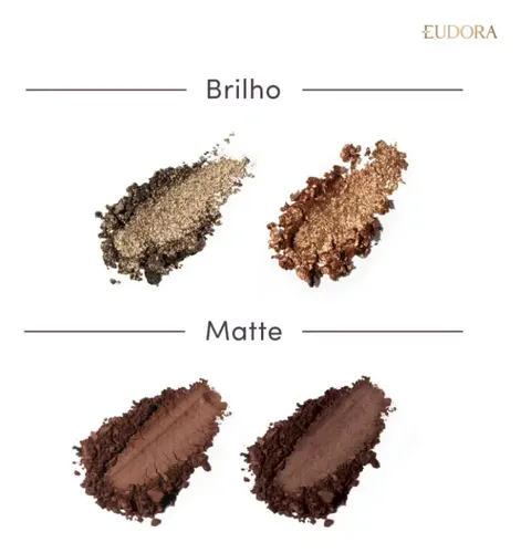 Paleta de sombras de ojos Eudora Make Turbo Quartet, 8 g, color marrón