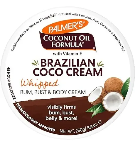 Crema De Coco Brasileña Con Fórmula De Aceite De Coco Palmer