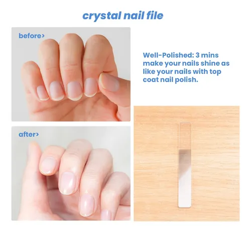 Brillantador De Uñas De Vidrio, Limas De Vidrio Crystal Nail