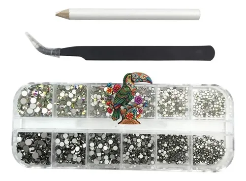 4 Juegos De Pegatinas De Uñas Mixtas De Diamantes Planos