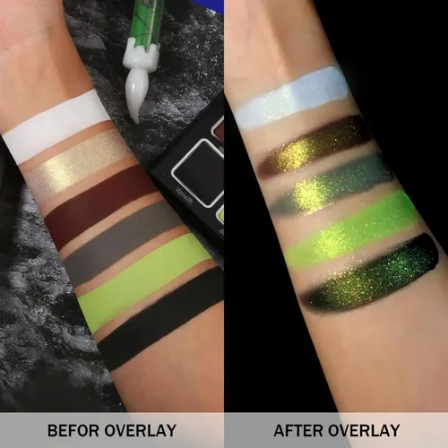 Paleta Sombras Gótica Halloween Vegana 6 Col. Verde Marrón