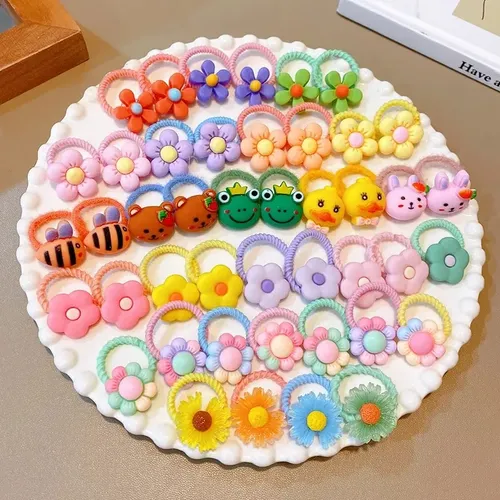 100 Unidades Y Gomas For El Cabello Infantiles D