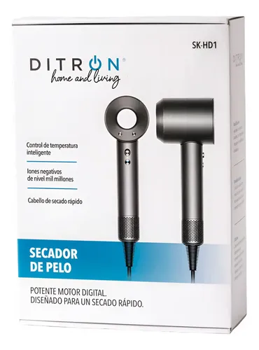 Secador De Pelo 1600w Ditron Inteligente De Secado Rapido