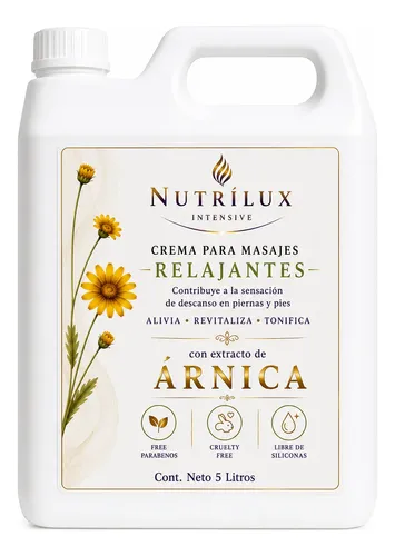 Crema Para Masaje Arnica Desinflamante 5 Lts Nutrilux