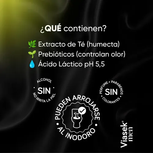 Viasek Men Toallitas Humedas 16u