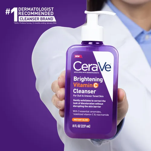 Limpiador Facial Iluminador Con Vitamina C Cerave, 8 Onzas