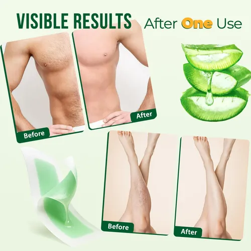 Kit De Depilación Wax Strips Sharmiz, 60 Piezas, Cuerpo Y Ro