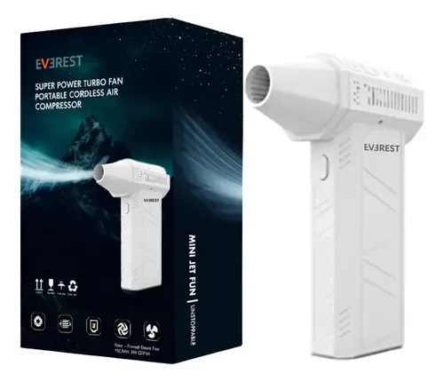 Soplador Portatil Barberia Everest Turbo Power Blanco