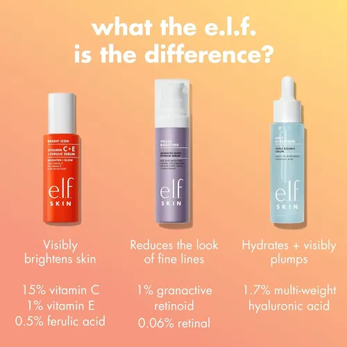 Sérum E.l.f. Skin Bright Icon Mini, 0.5 Onzas Líquidas