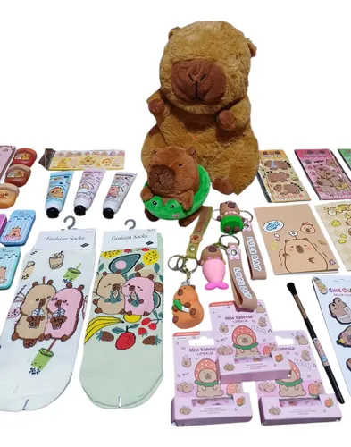 Mega Kit Makeup Peluche Capibara 50 Art Emprende Dia Dl Niño