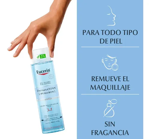 Eucerin Dermatoclean Loción Micelar Limpiadora 3 En 1 X400ml