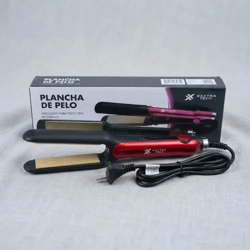 Plancha De Pelo Exxtra Tech Roja 220v Profesional