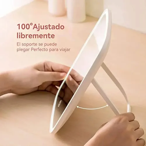 Espejo De Maquillaje Con Luz Led Y Aumento 10x, Cosmético D