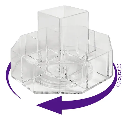 Organizador Acrílico Transparente Jessamy 5 Compartimentos Modelo O1520
